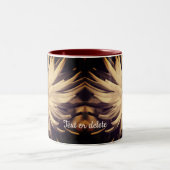 Aged Sepia Dahlia Flower Personalized Tweekleurige Koffiemok (Center)