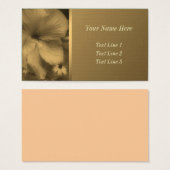 Aged Sepia Hibiscus Flower Visitekaartjes (Voorkant /achterkant)