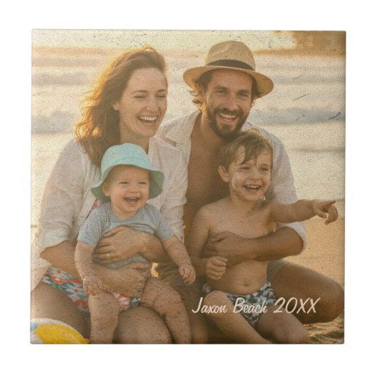 Aged Sepia Photo Template D1216 Tegeltje (Voorkant)