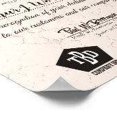 Aged stone gold employee anniversary certificate poster (Hoek)