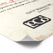 Aged stone goudstak certificaat ter nagedachtenis  poster (Hoek)