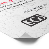 Aged stone goudstak certificaat ter nagedachtenis poster (Hoek)