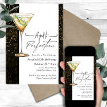 Aged to Perfection 80th Verjaardag Uitnodiging<br><div class="desc">Verjaardag Cocktail / martini grafische uitnodigingen. Gemakkelijk te personaliseren. Alle tekst is aanpasbaar en eenvoudig te wijzigen voor uw eigen feestbehoeften. Eenvoudige Waterverf fruitige drink graphics. Uitnodigingen voor hem of haar. Elke leeftijd,  verander gewoon de tekst. Verouderd tot perfectie thema</div>