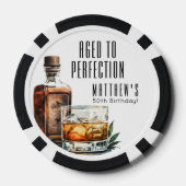 Aged To Perfection Birthday Party Poker Chips (Achterkant)