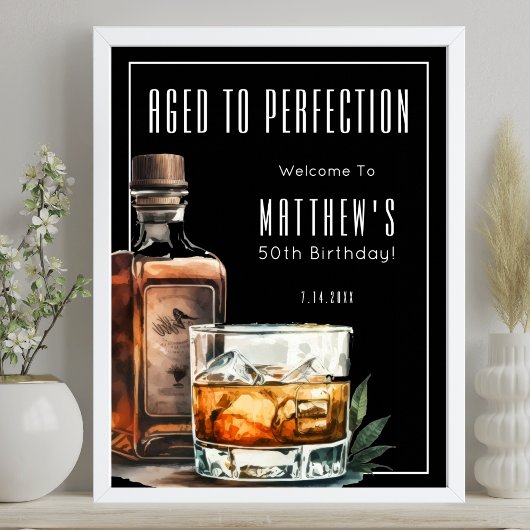 Aged To Perfection Birthday Party Poster