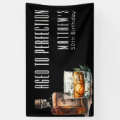 Aged To Perfection Birthday Party Spandoek (Verticaal)