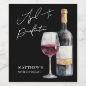 Aged To Perfection Birthday Wine Wijn Etiket (Enkel label)