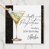 Aged to Perfection Cocktails 50th Verjaardag Bedankjes Labels (Voorkant)