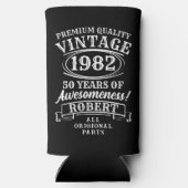 Aged to Perfection Custom  Verjaardagsbier Seltzer Blikjeskoeler (Achterkant)