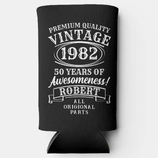 Aged to Perfection Custom  Verjaardagsbier Seltzer Blikjeskoeler (Voorkant)