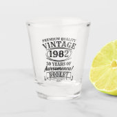 Aged to Perfection Custom Verjaardagsbier Shot Glas (Voorkant)
