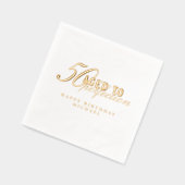 Aged to Perfection Elegant 50th Birthday Party  Folie Servetten (Links)