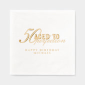Aged to Perfection Elegant 50th Birthday Party  Folie Servetten (Voorkant)