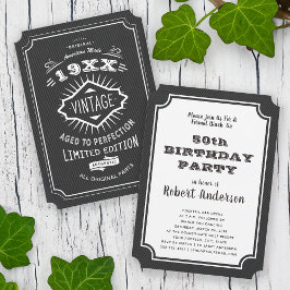 Aged to Perfection Elegant Verjaardagsfeest Kaart