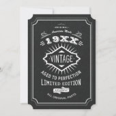 Aged to Perfection  Elegant Verjaardagsfeest Kaart (Voorkant)