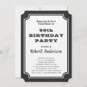 Aged to Perfection  Elegant Verjaardagsfeest Kaart (Achterkant)