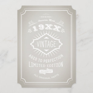 Aged to Perfection  Elegant Verjaardagsfeest Kaart