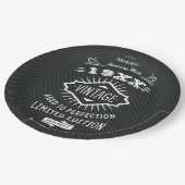 Aged to Perfection  Elegant Verjaardagsfeest Papieren Bordje (Gekanteld)