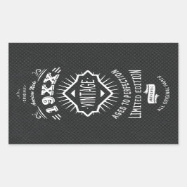 Aged to Perfection Elegant Verjaardagsfeest Rechthoekige Sticker