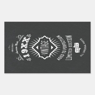 Aged to Perfection  Elegant Verjaardagsfeest Rechthoekige Sticker