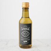 Aged to Perfection Elegant Verjaardagsfeest Wijn Etiket (Voorkant)