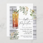 Aged to Perfection Floral 50th Birthday Uitnodigen (Voorkant / Achterkant)