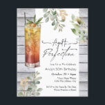 Aged to Perfection Floral 50th Birthday Uitnodigen<br><div class="desc">Verjaardag Cocktail / martini grafische uitnodigingen. Gemakkelijk te personaliseren. Alle tekst is aanpasbaar en eenvoudig te wijzigen voor uw eigen feestbehoeften. Eenvoudige Waterverf fruitige drink graphics. Uitnodigingen voor hem of haar. Elke leeftijd,  verander gewoon de tekst. Verouderd tot perfectie thema</div>