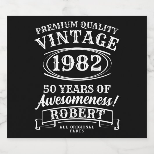 Aged to Perfection Gepersonaliseerde  Verjaardag Bier Etiket (Enkel label)