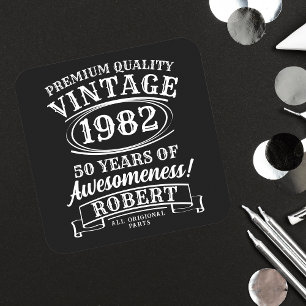 Aged to Perfection Gepersonaliseerde  Verjaardag Kartonnen Onderzetters