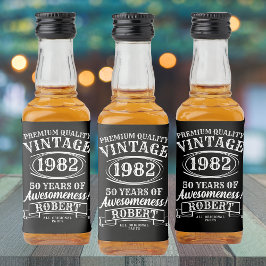 Aged to Perfection Gepersonaliseerde  Verjaardag Likeurfles Etiket