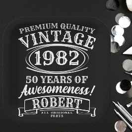 Aged to Perfection Gepersonaliseerde  Verjaardag Papieren Bordje