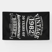 Aged to Perfection Gepersonaliseerde Verjaardag Spandoek (Horizontaal)