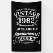 Aged to Perfection Gepersonaliseerde Verjaardag Spandoek (Verticaal)