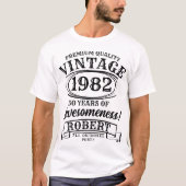 Aged to Perfection Gepersonaliseerde Verjaardag T-shirt (Voorkant)