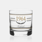 Aged to Perfection Gepersonaliseerde Verjaardag Whisky Glas (Voorkant)