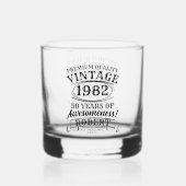 Aged to Perfection Gepersonaliseerde  Verjaardag Whisky Glas (Voorkant)