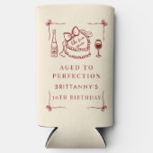 Aged To Perfection Like Fine Wine Birthday Party Seltzer Blikjeskoeler (Voorkant)
