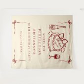 Aged To Perfection Like Fine Wine Birthday Party Wandkleed (Voorkant (horizontaal))