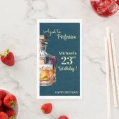 Aged to Perfection Men 23rd Whiskey Birthday Servet (Insitu)
