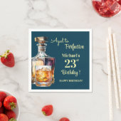 Aged to Perfection Men 23rd Whiskey Birthday Servet (Insitu)