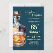Aged to Perfection Men 65th Whiskey Birthday  Kaart (Voorkant)