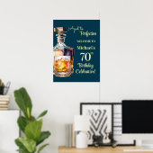 Aged to Perfection Men 70th Whiskey Birthday Poster (Thuiskantoor)
