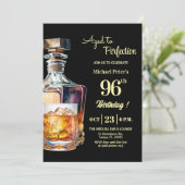 Aged to Perfection Men 96th Whiskey Birthday  Kaart (Staand voorkant)