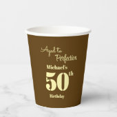 Aged to Perfection Men's 50th Birthday Papieren Bekers (Voorkant)