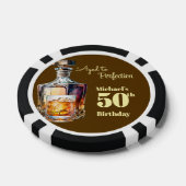 Aged to Perfection Men's 50th Whiskey Birthday  Poker Chips (Enkel)