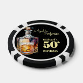 Aged to Perfection Men's 50th Whiskey Birthday  Poker Chips (Enkel)