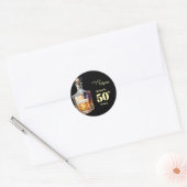Aged to Perfection Men's 50th Whiskey Birthday  Ronde Sticker (Envelop)