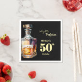 Aged to Perfection Men's 50th Whiskey Birthday  Servet (Insitu)