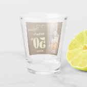 Aged to Perfection Men's 50th Whiskey Birthday Shot Glas (Achterkant)