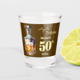 Aged to Perfection Men's 50th Whiskey Birthday  Shot Glas